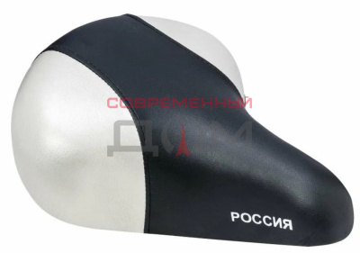 Седло 28", стикер «Россия» хром пружины, аналог Stels, большое.016-34